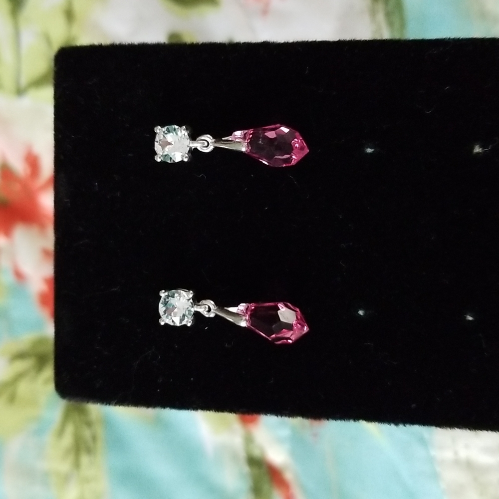 Swarovski pink earrings